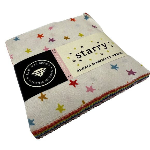 Fabric Squares 5" Starry Pack Cotton Quilting Sewing Craft Swatches - Picture 7 of 10